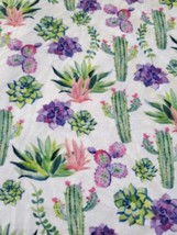 ASPYN GROVE Amazing Minky Blanket Cactus Western Flora Soft Warm 54x83 Purple - £79.51 GBP