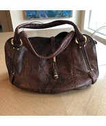 EUC CELINE Bittersweet Hobo Bag Brown Snakeskin Gold Hardware SZ L - €530,75 EUR