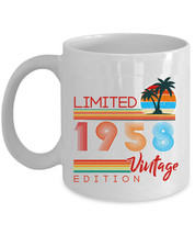 65th Birthday Coffee Mug 11oz Limited Edition 65 Years Old 1958 Vintage Cup Gift - £11.78 GBP