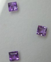 Natural Amethyst African Square Step Cut 5X5mm Pastel Purple Color VS Cl... - £7.85 GBP
