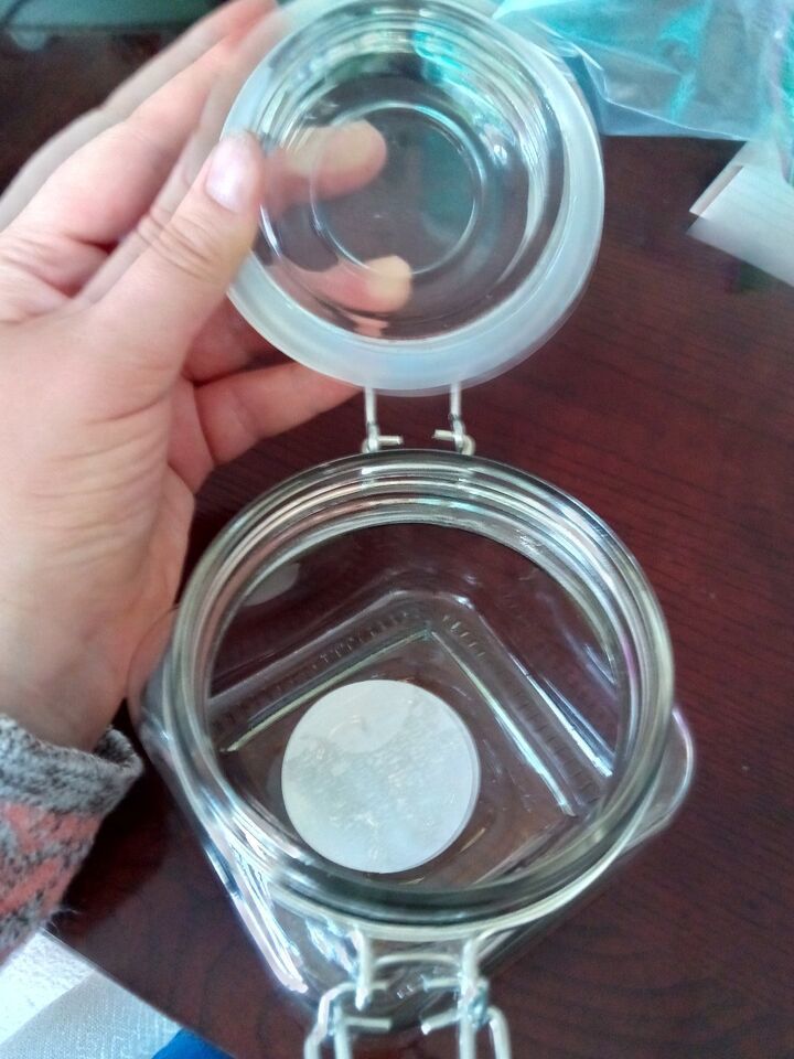 Clear Glass Jar W locking top For Candy/Cookies/Office Supplies ect-NEW-SHIP24HR