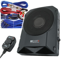 MB Quart 8&quot; 600w Slim Under-Seat Powered Car / Truck Subwoofer Sub + Amp... - £176.40 GBP