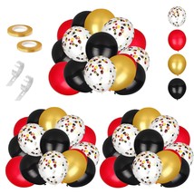 Red And Black Balloons Kit,70Pcs 12 Inch Latex Balloons For Shower Wedding Chris - £12.86 GBP