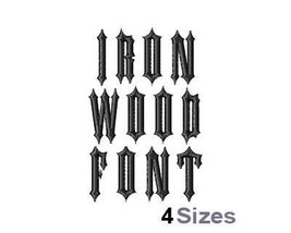 Iron Wood Font - Machine Embroidery Font - £3.92 GBP