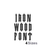 Iron Wood Font - Machine Embroidery Font - £3.97 GBP