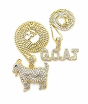 [Icemond] Goat & G.O.A.T. Pendant Duo Necklace Set - $30.99