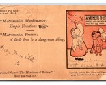 Comic Matrimonial Mathematics Simple Fractions Cynic&#39;s Postcard Series U... - £4.70 GBP