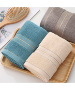 3 pcs 100% Cotton Face Towel 34x75cm Solid Color High Quality Absorbent ... - £19.61 GBP