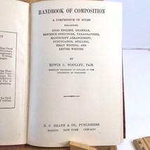 Handbook Of Composition: A Compendium of Rules- Edwin Wooley HCNDJ 1907~ English - £5.82 GBP