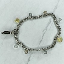 Jewell Silver Tone Beaded Bag Chain Charm - £5.23 GBP