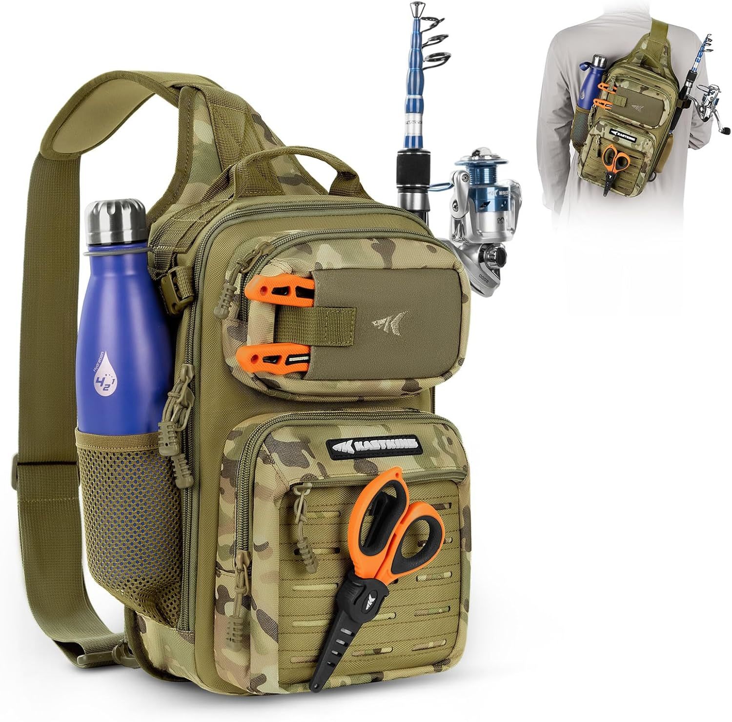 Kastking Blowbak Tactical Fishing Sling Tackle Bag - Lightweight, Gift F... - $40.93
