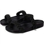 Joie Women&#39;s Costance Flat Sandal Shoes in Black Fabric Sz 6 - €53,18 EUR