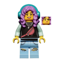 Lego Parker L. Jackson Black Top with Headphones 70436 Minifigure C0232 - $6.52