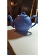 Vintage Hall Pottery Teapot Cornflower Blue Lipton&#39;s Tea Teapot Made in USA - £35.19 GBP
