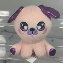 Squeezamals Pink Purple Plush Dog Squeeze Stuffed Animal Stress Pet Puppy - $11.88