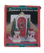 3PC Snowmen Condiment Set JSNY  #2989 New in Open Box Salt Pepper Shaker... - €1,72 EUR