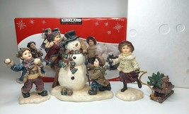 Kirkland Signature 4pc Kids and Snowman Scene #862008 Decorative Christmas Decor - £28.56 GBP