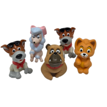 VINTAGE 1988 McDONALDS HAPPY MEAL TOY LOT OF 5 OLIVER &amp; COMPANY FINGER P... - $9.50
