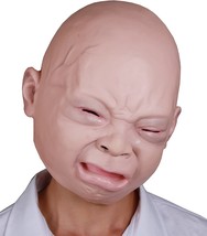 Halloween Party Baby Mask Full Head For Adults By Larpgears Latex Cry Ba... - $29.96