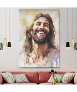 Laughing Christ, Christ&#39;s Smile Gift for Jesus Christ Canvas Wall Art Po... - £18.13 GBP+