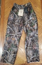 NWT Youth XL Camo Hunting Rain Pant Lined Real Tree Zip Up Red Head - $39.00