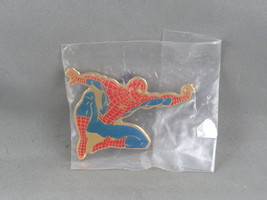 Spider-Man Magnet - Vintage Metal Magnet Swinigng Spider-Man - Stamped M... - £19.54 GBP