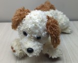 Ty CLASSIC Dinger Plush Cream Brown ears feet Puppy Dog 2007 curly shagg... - $9.89