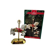 Hallmark Keepsake Ornament Tobin Fraley Carousel Horse w/ stand and box 1992 - £10.26 GBP
