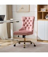 Modern Pink Velvet Tufted Home Office Chair | Adjustable Swivel - $2,282.04 MXN Modern Pink Velvet Tufted Home Office Chair | Adjustable Swivel - $2,282.04 MXN