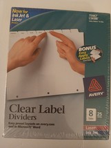 Avery 11447 Index Maker 8 Tabs Clear Label Dividers 25 Set Box Laser Or ... - $59.99
