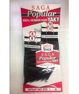 SHAKE N GO SAGA POPULAR YAKI 100% HUMAN HAIR 4 PCS (8&quot;,8&quot;,10&quot;10&quot;) COLOR #1B - $412.02 MXN