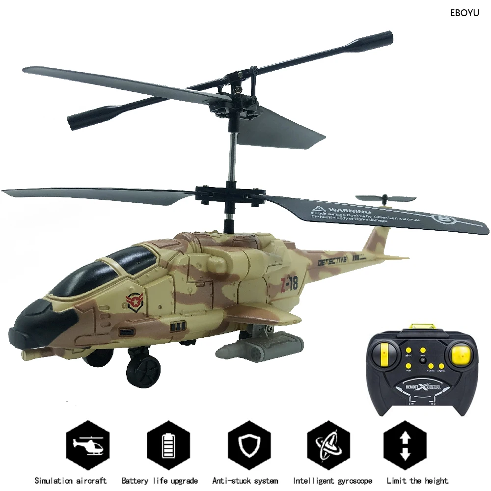 EBOYU JS8 Military RC Helicopter IR 3CH RC Single-blade Remote Control - £34.52 GBP