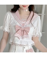 Sweet Lolita Sailor Collar White Blouse Size S - $1,681.75 MXN