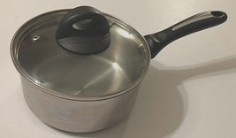 BIALETTI 18/10 Stainless Steel Italian Style 1.5 Quart Stock Pot With Gl... - $54.98