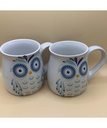 Set Of 2~Boston Warehouse Owl Coffee Mug/Cup Ceramic Colorful Boho 20 Ounce - $14.25