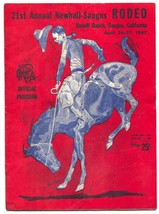 21st Annual Newhall-Saugus Rodeo Program April 26 1947 - £50.39 GBP