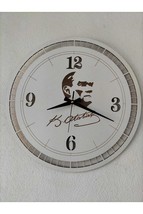 Mustafa Kemal Atatürk Silhouette Wall Clock White Mdf 40 Cm Modern Decor... - €20,04 EUR