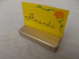 40 GOLD wooden holders, Place card holders, Table number holders for wed... - $104.50