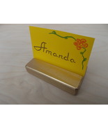 40 GOLD wooden holders, Place card holders, Table number holders for wed... - $143.37 CAD