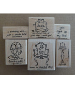 NEW 6pc Stampin Up Furnished With Love Home Decor Phrases House RUBBER STAMP SET - £11.66 GBP