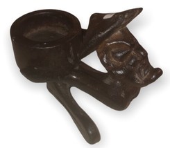 Indonesia Tribal Art Hand Carved Man Bent Over Wooden Ashtray - £37.08 GBP