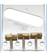 Wilkinson Chrome 54mm Ashtray Brass Compensated 3 Saddle Bridge For Tele... - $354.61 MXN