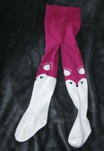 GYMBOREE Tights Collants Baby Girls Babies 6-12 Bright Pink Purple Husky Fox - £9.61 GBP