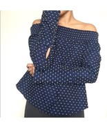 Derek Lam 10 Crosby Long Sleeve Off The Shoulder Shirt Blouse $295, Sz 0 - $44.54