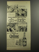 1954 Canada Dry Quinac Quinine Water Ad - Smart America cools off with - $18.49