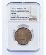 1930-F Germany 3 Mark Silver Coin Rhineland Liberation Graded by NGC as ... - $422.91 CAD