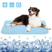 Pet Cooling Mat Cool Pad Comfortable Cushion Bed Blanket For Dog Cat Puppy Blue - £28.76 GBP