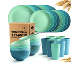  Colorful Ombre Mint 32-Piece Plastic Dinnerware Set - £51.30 GBP