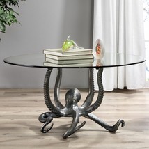 SPI Home Cast Aluminum Glass Top Octopus Coffee Table - £980.85 GBP