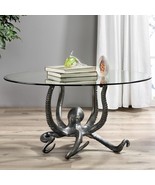 SPI Home Cast Aluminum Glass Top Octopus Coffee Table - £989.44 GBP